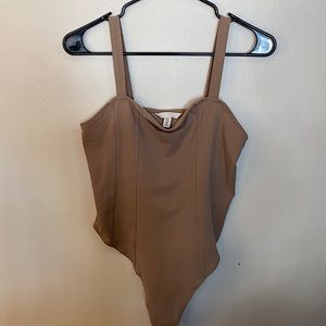 H&M Size Med bodysuit tank top in tan or beige
